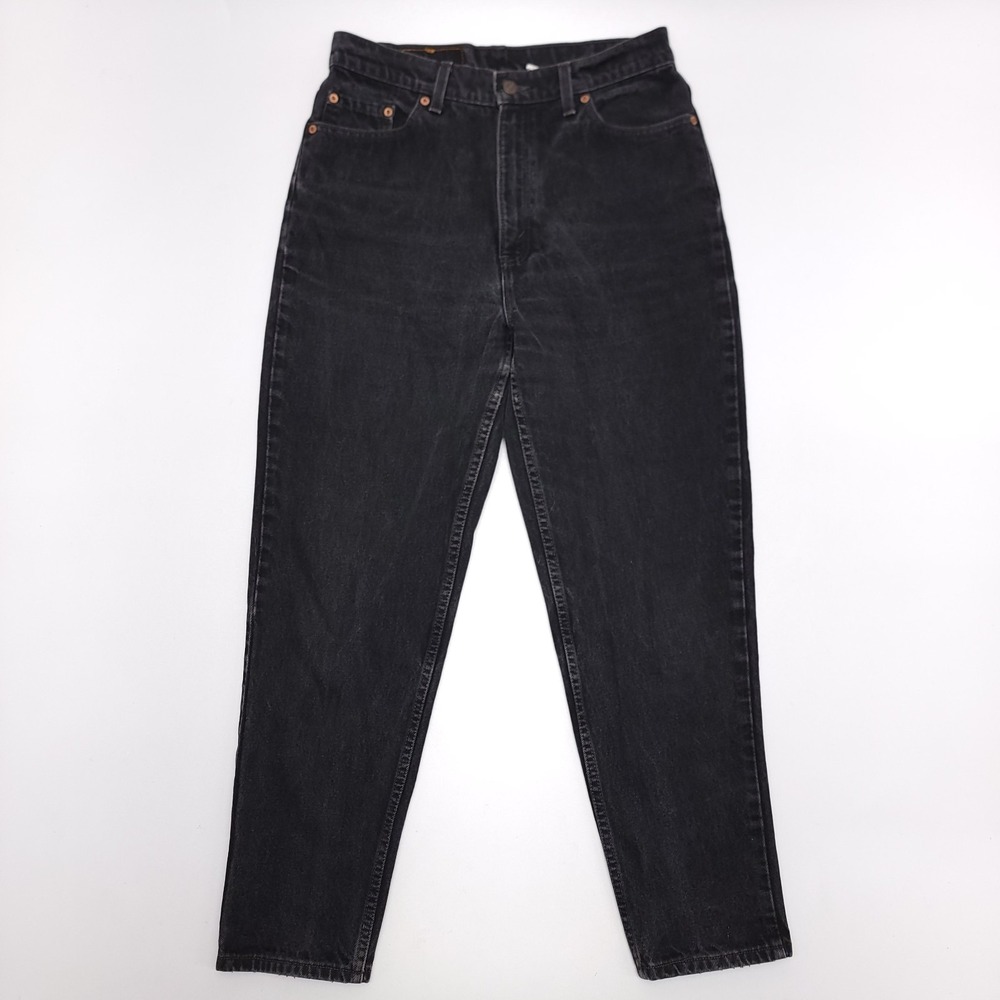 Vintage Levi's 512‎ Womens Size 14 Jeans Slim Fit Tapered Black 30x28 USA